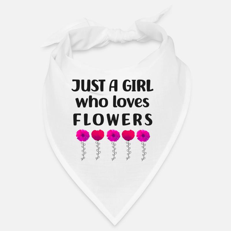 Nur ein Mädchen, das Blumen liebt Bandana