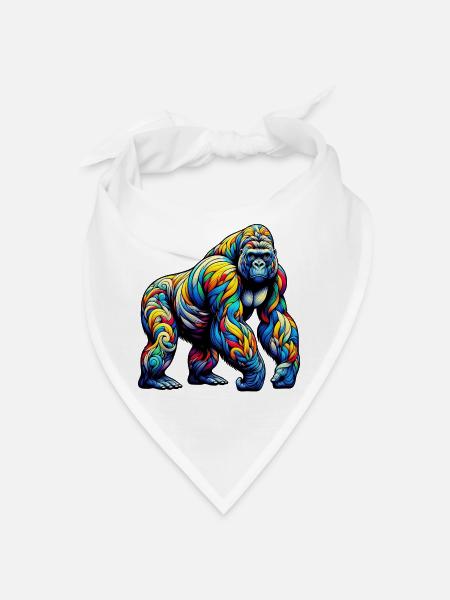 Gorilla - Bandana - Weiß