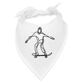 Skateboarder - Bandana - Weiß - Vorne
