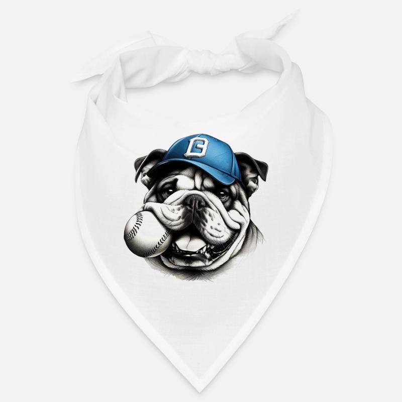 Bouledogue anglais Baseball Chien Bandana