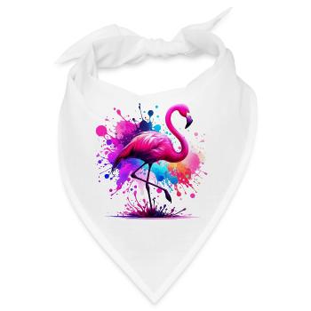 Flamingo - Bandana - Weiß - Vorne