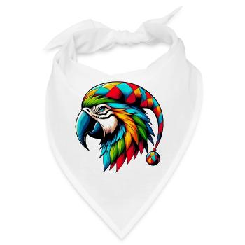 Harlekin Papagei - Bandana - Weiß - Vorne