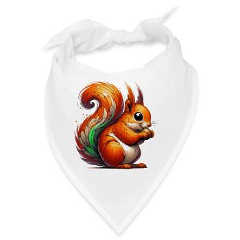 Eichhörnchen - Bandana - Weiß - Vorne