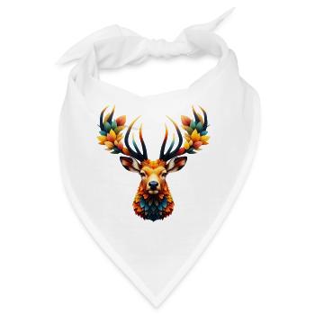 Hirsch - Bandana - Weiß - Vorne