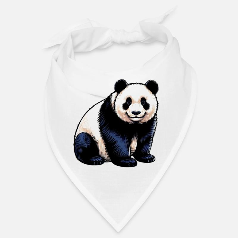 Panda - Bandana - Weiß