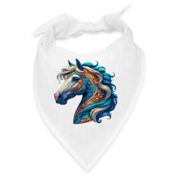 Pferd - Bandana - Weiß - Vorne