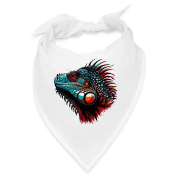 Leguan - Bandana - Weiß - Vorne
