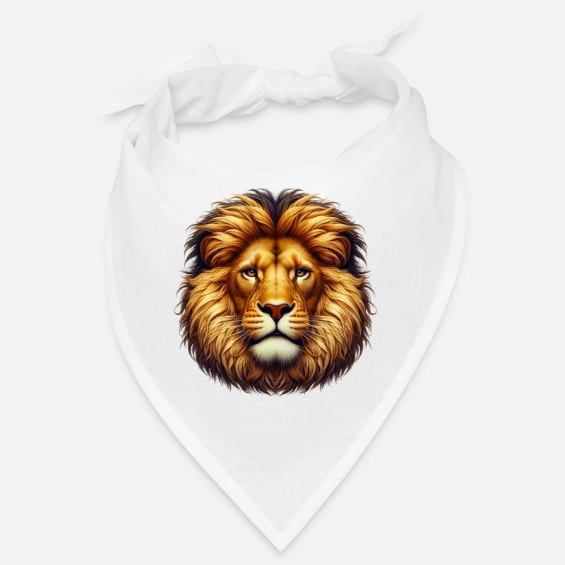 Löwe - Bandana - Weiß