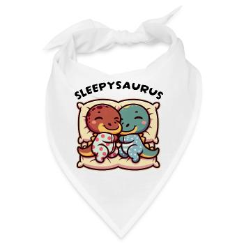 Sleepysaurus Offizielles Schlafoutfit Schlafshirt - Bandana - Weiß - Vorne