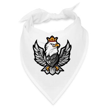 Adler Cartoon Krone - Bandana - Weiß - Vorne