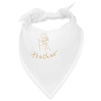 Lehrer mit Kaffeepause - Bandana - Weiß - Vorne