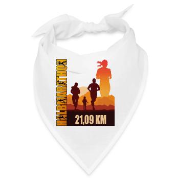 21.09 KM - Halbmarathon - Bandana - Weiß - Vorne
