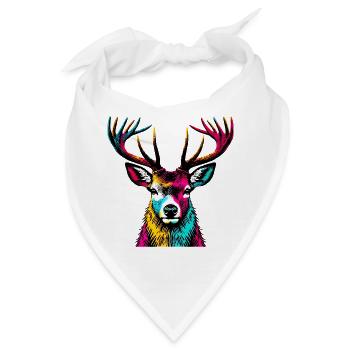 Hirsch - Bandana - Weiß - Vorne