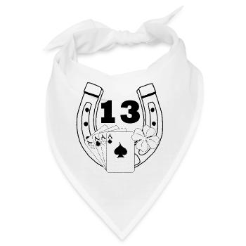 Luck (Schwarz) - Bandana - Weiß - Vorne