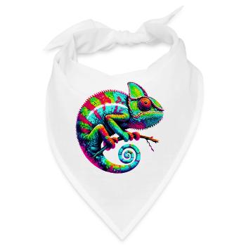 Chamäleon - Bandana - Weiß - Vorne