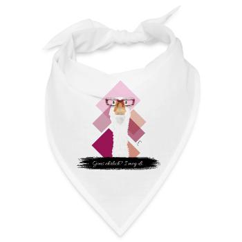JvG Gans "Gons ehrlich? I mog di." - Bandana - Weiß - Vorne
