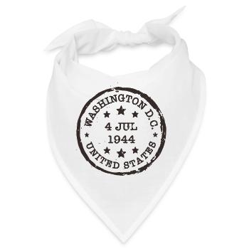 Vintage Washington USA Reise Poststempel Design - Bandana - Weiß - Vorne
