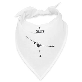 Krebs Sternzeichen Sternbild Sternbild Schwarz & Grau - Bandana - Weiß - Vorne