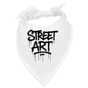 Graffiti-Tag Straßenkunst - Bandana - Weiß - Vorne