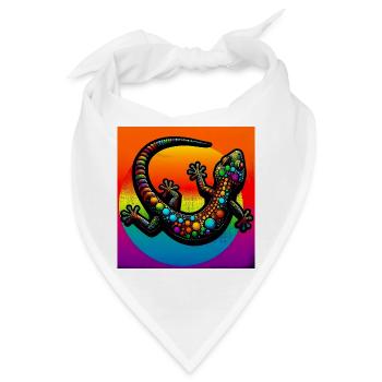 Gecko - Bandana - Weiß - Vorne