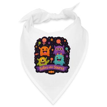 Süßes oder Saures - Monsterparty - Bandana - Weiß - Vorne