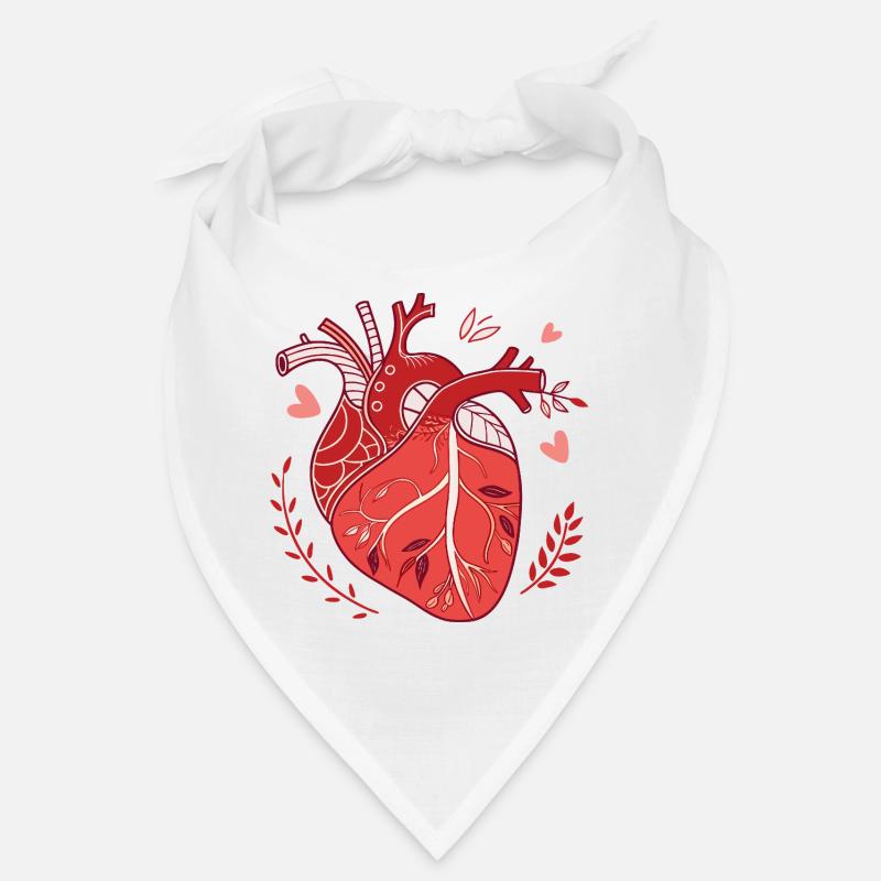 Coeur anatomique dans un style moderne Bandana