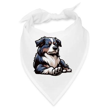 Australian Shepherd Aussie Aussiebesitzer Aussies - Bandana - Weiß - Vorne