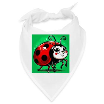 Marienkäfer - Bandana - Weiß - Vorne