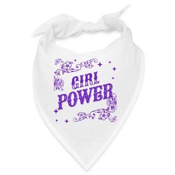 Weiblichkeit Durchsetzungsfähiges westliches Blumendesign - Bandana - Weiß - Vorne
