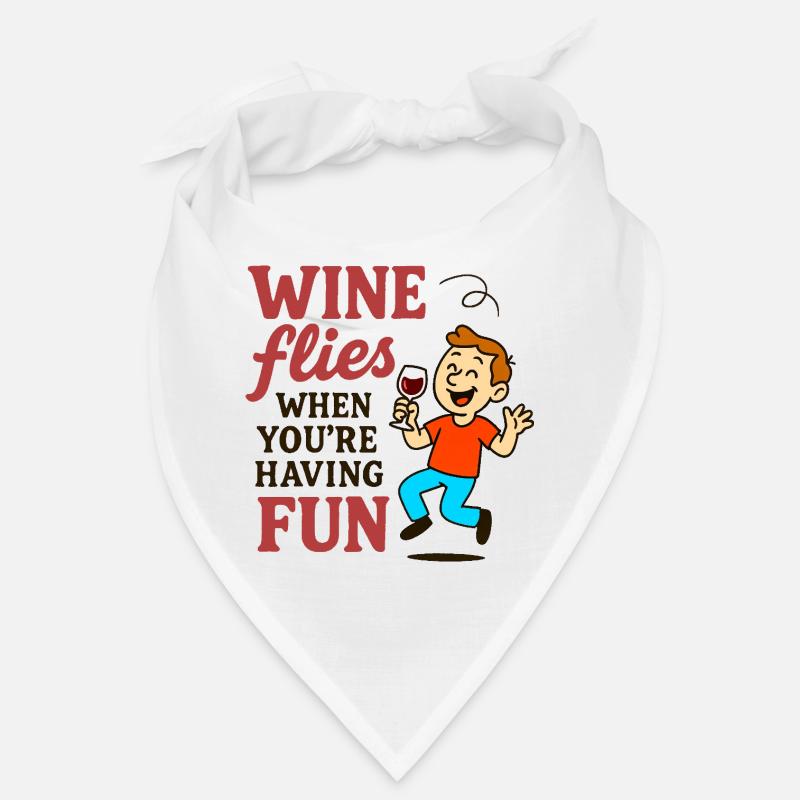 Cheerful drinking wine funny text Bandana
