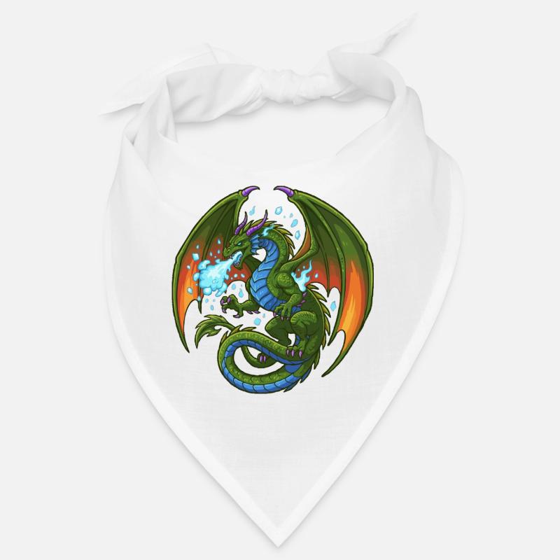 Blaugrüner Drache Eisspucker Bandana
