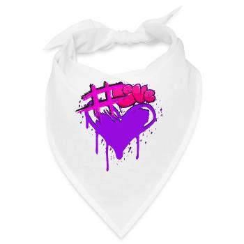 Hashtag Love - Bandana - Weiß - Vorne