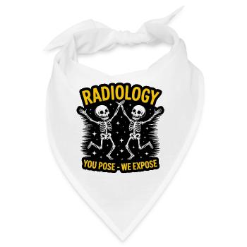 Radiologie Skelette Tanz "You Pose - We Expose" - Bandana - Weiß - Vorne