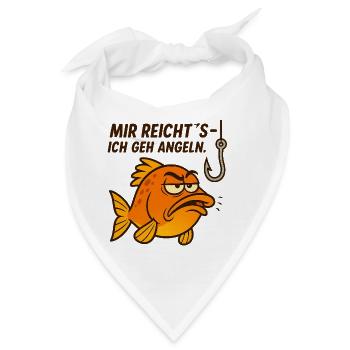 Nautic Design Mir reicht's ich geh angeln Fisch - Bandana - Weiß - Vorne