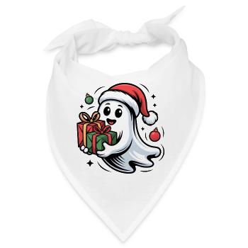 Weihnachtsgeist mit Geschenken Cartoon - Bandana - Weiß - Vorne