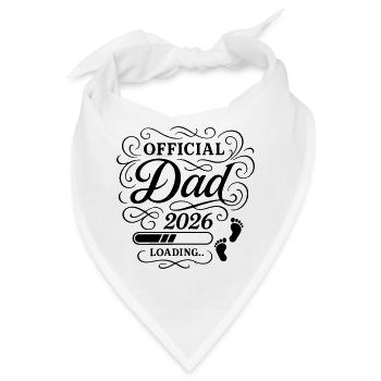 Dad 2026 Papa Loading Vaterschaft - Bandana - Weiß - Vorne