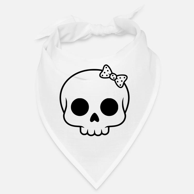 Cute skull with bow | Girly Goth Bandana