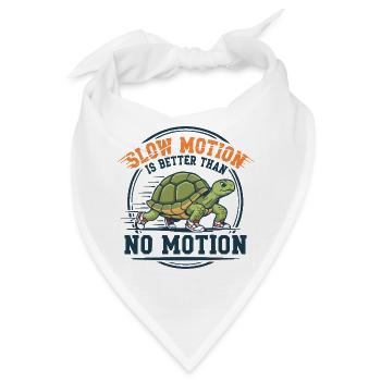 Slow Motion Turtle – Motivational Fitness Shirt - Bandana - Weiß - Vorne