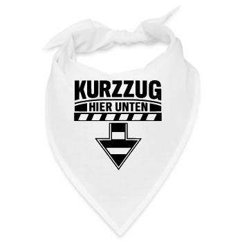 kurzzug u bahn s bahn witzig lustiger pimmel witz - Bandana - Weiß - Vorne