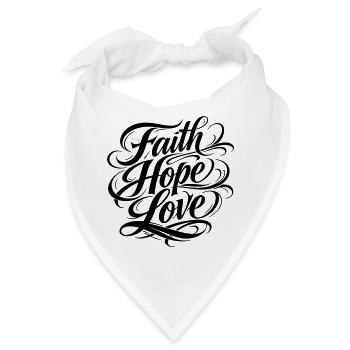 Glaube Hoffnung Liebe Christlich - Bandana - Weiß - Vorne
