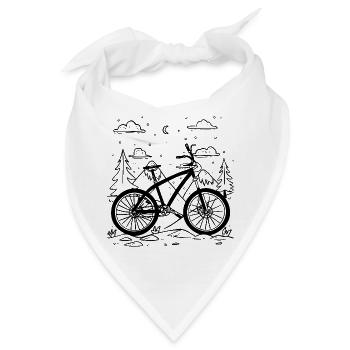 Mountainbiken Comic Stil - Bandana - Weiß - Vorne