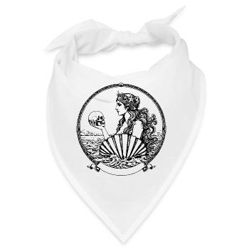 schöne und melancholische griechische Göttin Aphrodite - Bandana - Weiß - Vorne