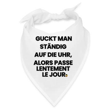 Deutsch-Französisch-Reim 2 (Ver. B) - Bandana - Weiß - Vorne