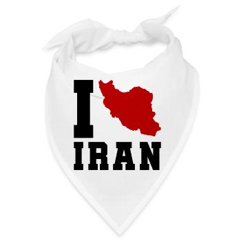 I Love Iran - Bandana - Weiß - Vorne