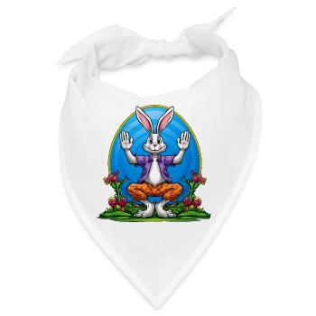 Yoga Osterhasen - Bandana - Weiß - Vorne
