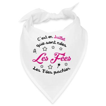 Juli-Geburtstag – Die Feen machen keinen Scheiß! - Bandana - Weiß - Vorne