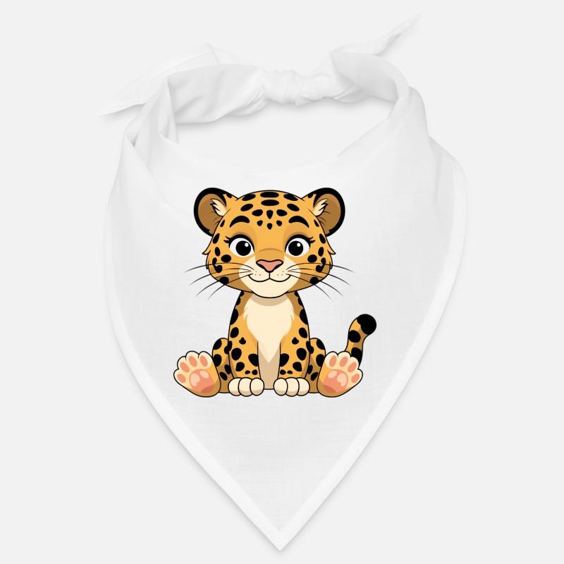 Leopard Kitten Cartoon Print Bandana