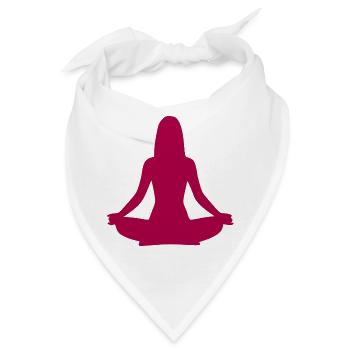 Yoga Silhouetten Meditation - Bandana - Weiß - Vorne