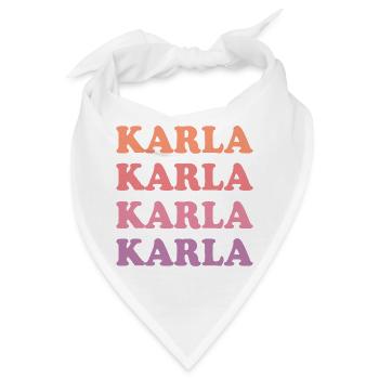 Karla als Vorname - Bandana - Weiß - Vorne