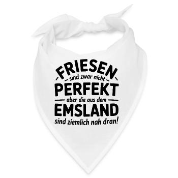 Friesen Emsland Friesland Sprüche Geschenk - Bandana - Weiß - Vorne